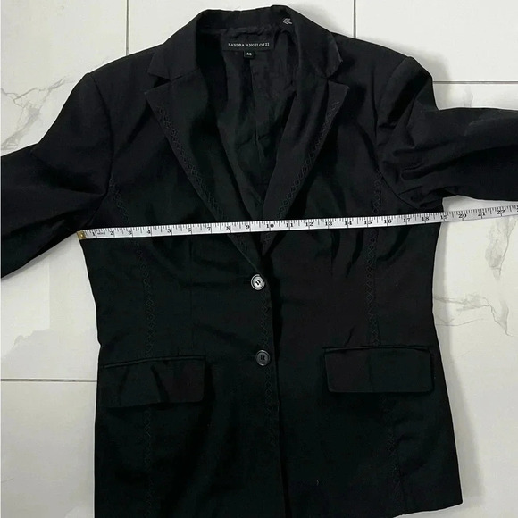 Sandra  Angelozzi/ Black cotton blazer/ Size EU 40 - Picture 12 of 12